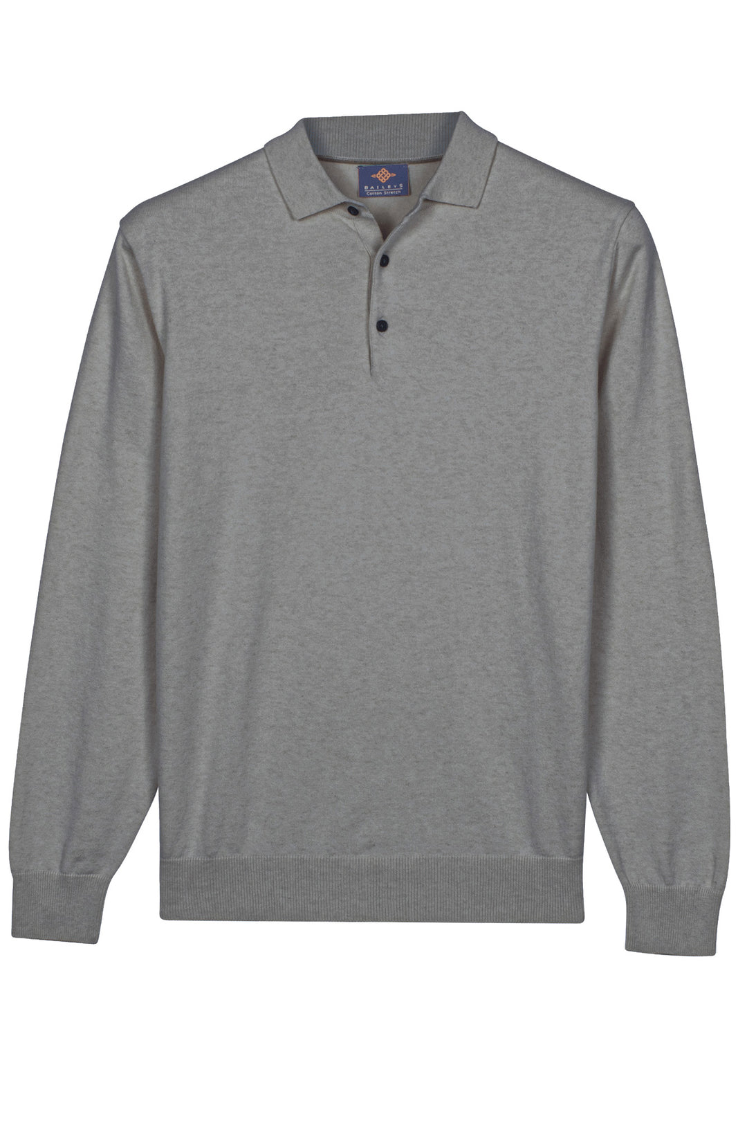 Basic Polo Pullover - Grijs