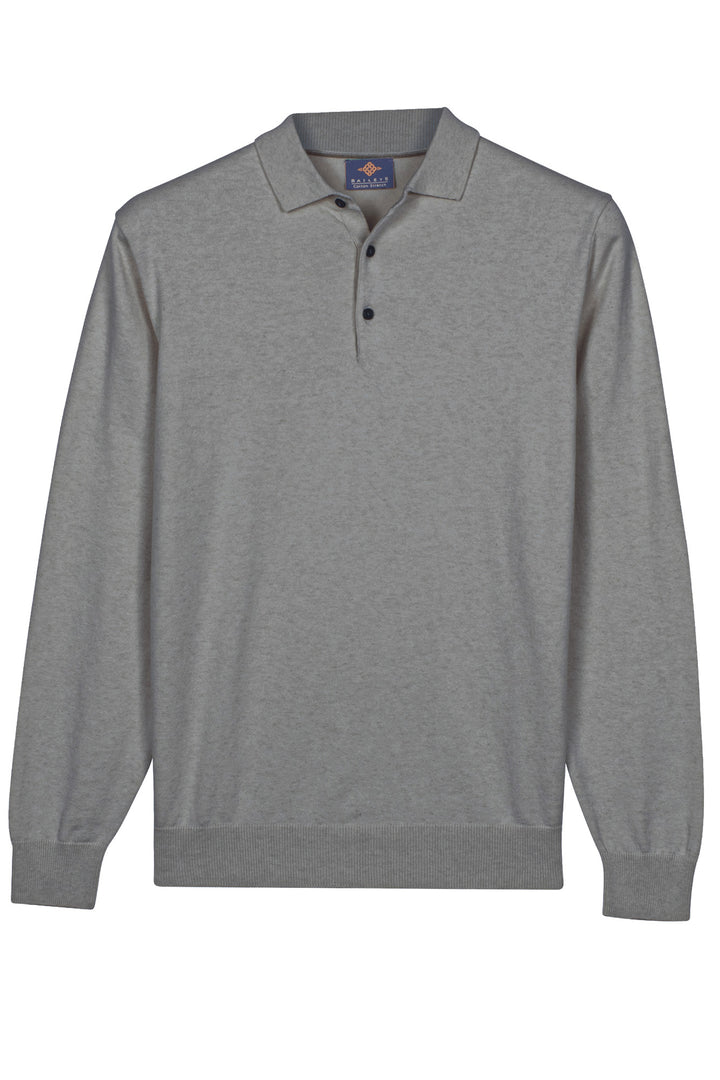 Basic Polo Pullover - Grijs